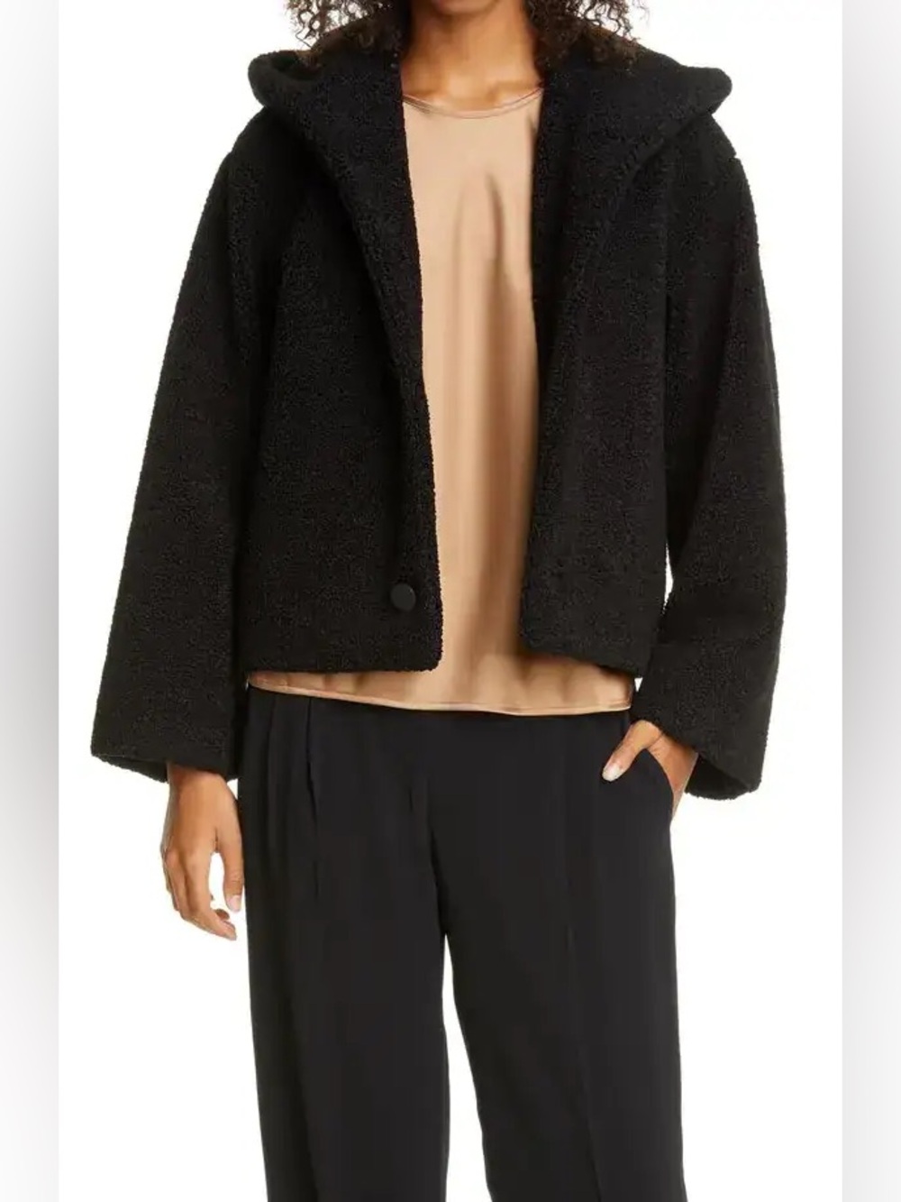 Club Monaco Cropped Teddy Jacket Size XXS